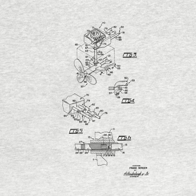 Boat Manoeuvring Vintage Patent Hand Drawing by TheYoungDesigns